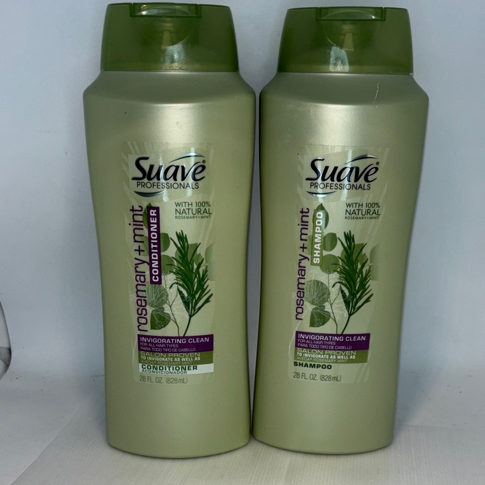 Suave Rosemary + Mint Invigorating Clean Shampoo and Conditioner Set 28fl oz New
